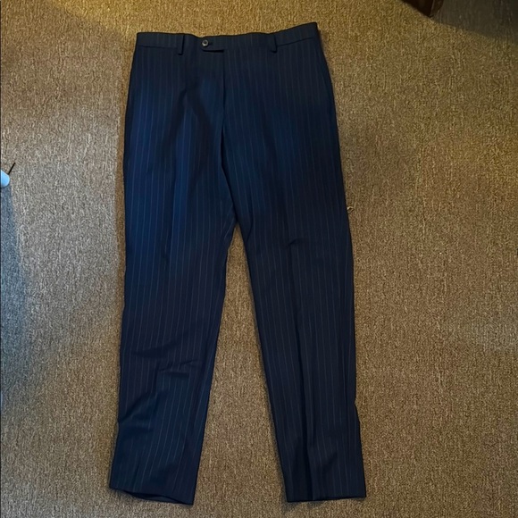 Classic Joseph Abboud Navy Blue Pinstripe Suit - Picture 2 of 9